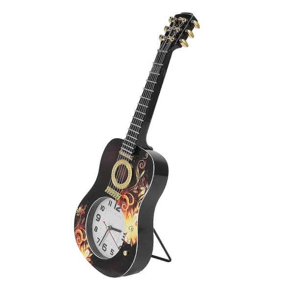 Väggklocka Tyst Simulation Ukulele Formad Dekorativ Väckarklocka För Sovrum Studenthem Kontor
