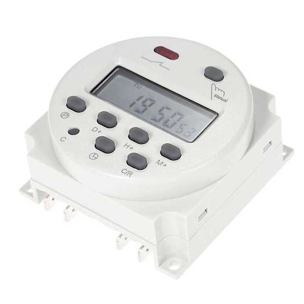 Cn101a Dc 12v 16a Digital Lcd Strömställare Programmerbar Timer Tid Relä Switch Vit Fg