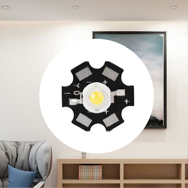 25 st LED-pärlor med hög ljusstyrka, integrerad chip-ljuskälla, strålkastare, varmvit 3000-3200K