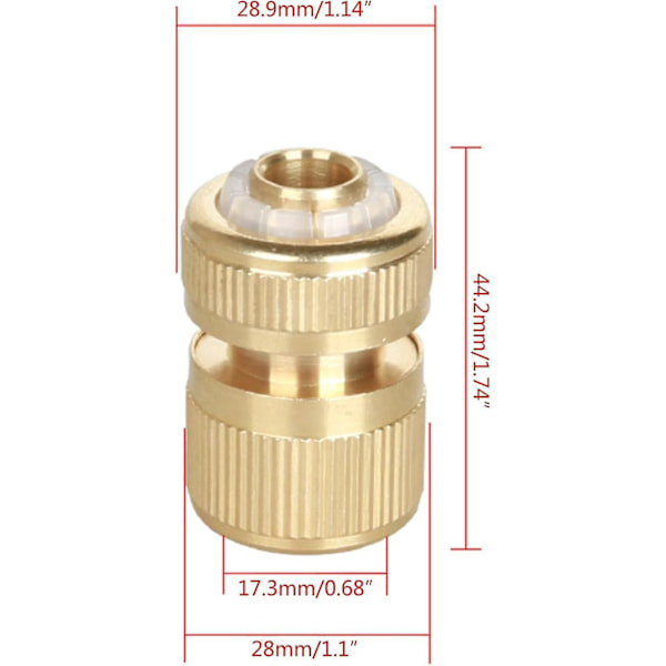 Havehosekoblinger i messing - 8 stk 1/2  