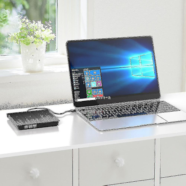Ulkoinen CD- ja DVD-asema, USB 3.0 Kannettava CD- ja DVD +/-rw-asema Ohut CD- ja DVD-asema, CD- ja DVD-poltin, CD- ja DVD-soitin Kannettavalle Tietokoneelle, Työpöydälle, Macbookille, PC:lle, Windowsille L