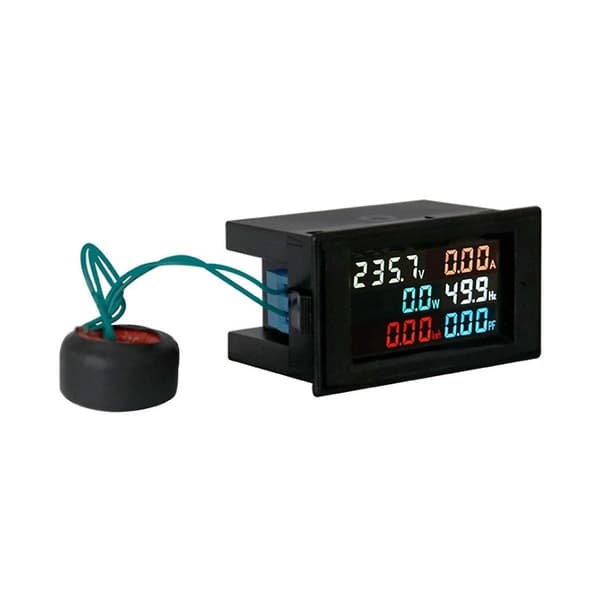 Ac200-450v 100a LCD Digital Panel Wattmeter Mätare Spänning Voltmeter Ström Ammeter Frekvens Indikator