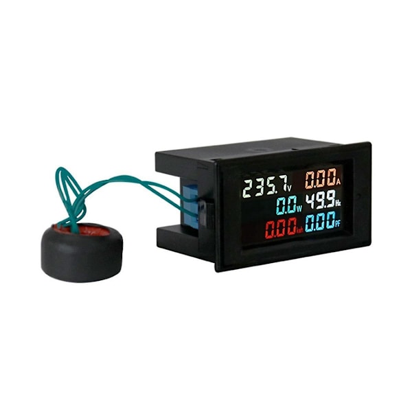 Ac200-450v 100a Lcd Digital Panel Wattmeter Meter Voltmeter Amperemeter Frekvensindikator