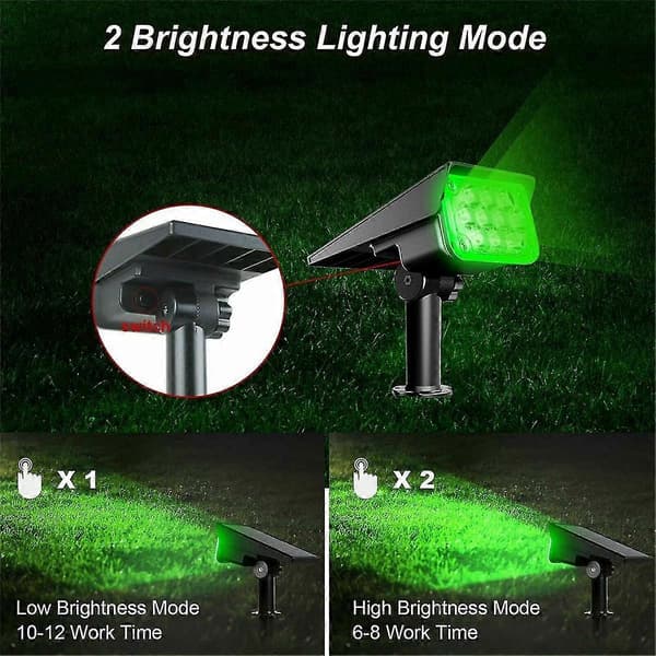 Solcelle Spotlight Solhave Lys Ip65 Solenergi Grønt Lys Til Have Dekoration Solcelle Lys Udendørs Gaard Spotlight