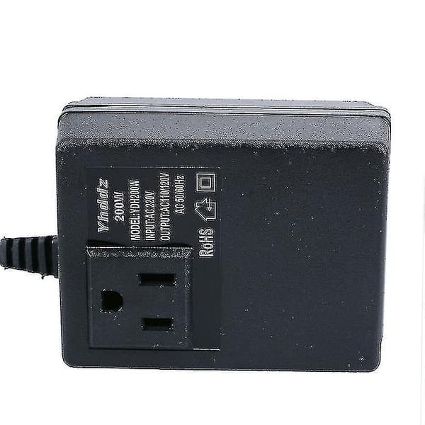 200W Transformator 220V til 110V US/Europeisk Plugg Spenningsomformer Team