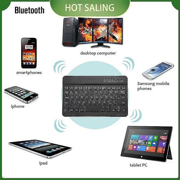 Ny trådlös Bluetooth 7/10 tum tangentbord Thai tangentbord Engligh tangentbord för Ios