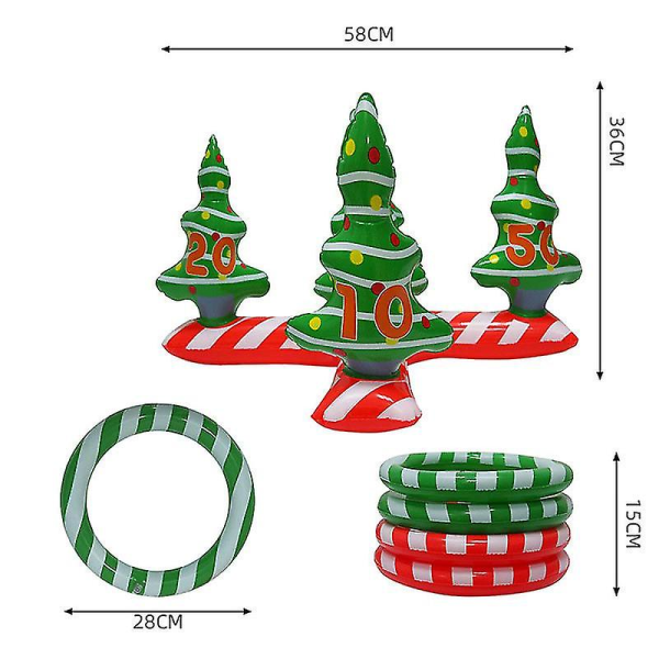 Christmas Ring Toss Game Uppblåsbar julfest gynnar inomhus