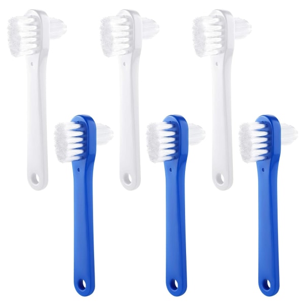 Protesetandbørste Dobbelttandbørste Stiv tandprotese-rengøringsbørste Tandbørste-rengøringsbørste Tandbørste Tandbørste til rengøring af tandproteser, 2
