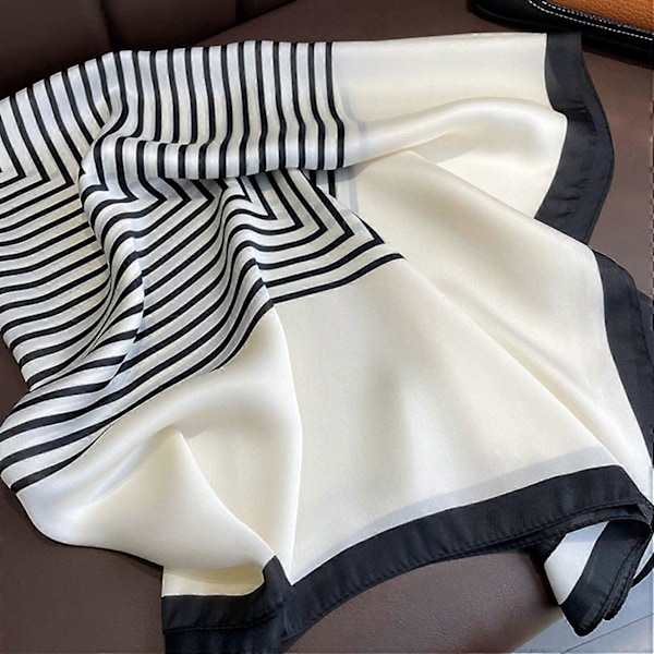 2 kpl Silkkinen Huivi Bandana, Neliönmuotoinen Satiinihuivi 90*90cm, Pehmeä ja Tyylikäs
