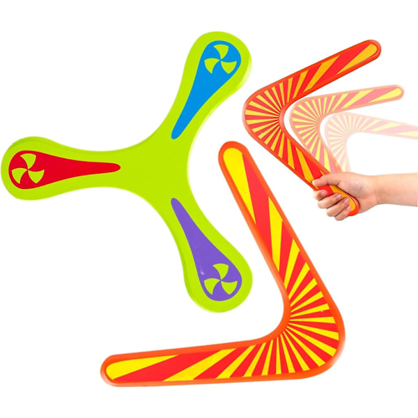 2 st Boomerang för barn, handgjorda boomeranger i trä, V-formade boomeranger för barn över 6 år och vuxna