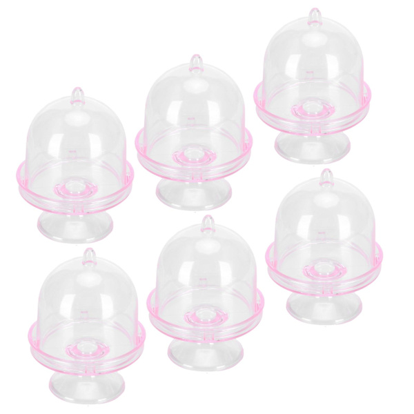 Mini Godisask - Kakställ Cupcakes Display Platta med Lock - Set om 12, Festtillbehör