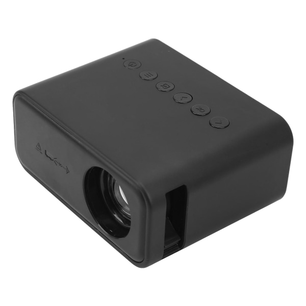 Miniprojektori musta 1920x1080 kaukosäädin sisäänrakennettu USB virtalähde kannettava projektori perhetoimistoon 100240v
