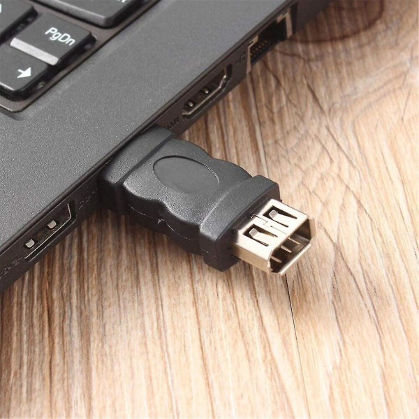 Firewire Ieee 1394 6 Pin naaras F - USB M urossovitin muunnin puuseppä (1 kpl, musta)