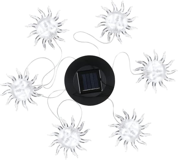 Solcellsdriven LED-Mobil med Färgbyte Solcellslampor Solcellsdriven Mobil Vind