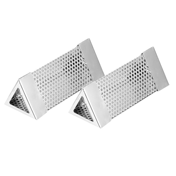 Stainless Steel 6in BBQ Grill Smoker Pellets Tube Box Accessory Set of 2