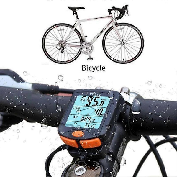 11,5*11*3cm Kablet Cykelcomputer Vandtæt Cykelcomputer Odometer med Baggrundsbelyst LCD-display til Cykel Realtids Hastigheds- og Distance Track