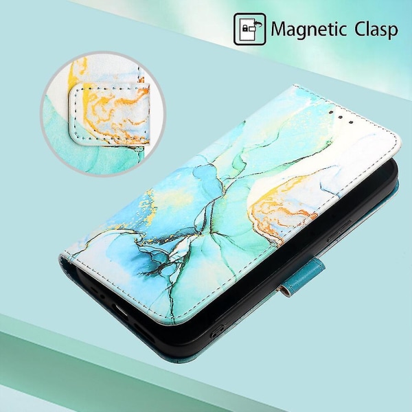 Case För Motorola Moto E32 Cover Plånbok Marmor Magnetic Case