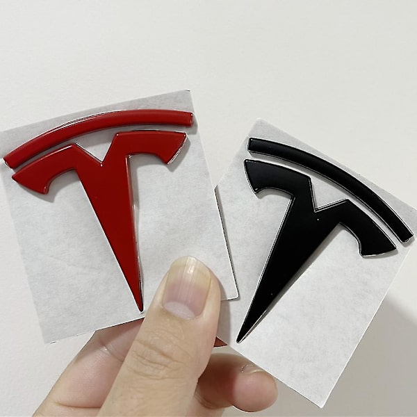 3D-bilmärken Emblem Sido Fender Dekaler Metall För Tesla Dekaler Modell S Modell Y X 3 P100d P85d 200 Logotyp
