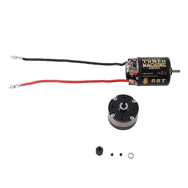 540 Børstet Motor og 1: 4.2 Forholdsreduksjonsplanetgirkasse for 1/10 RC Crawlerbil Axial Scx10 Trx4, 55t