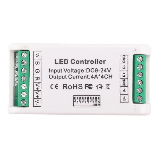 Mini 4 Kanal DMX RGBW Decoder 16A RGB RGBW Strip Controller DMX 512 Lysdæmper Driver til LED Strip Lys DC9-24V