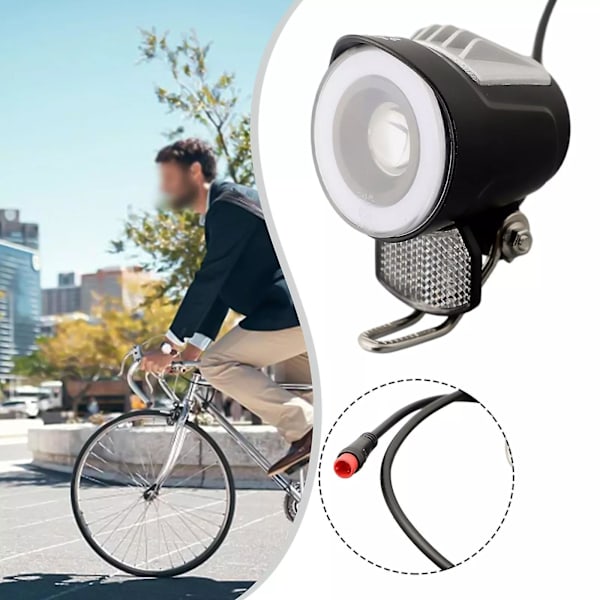 LED-strålkastare för elcykel - Framlykta strålkastare elektrisk cykel 6-48V js