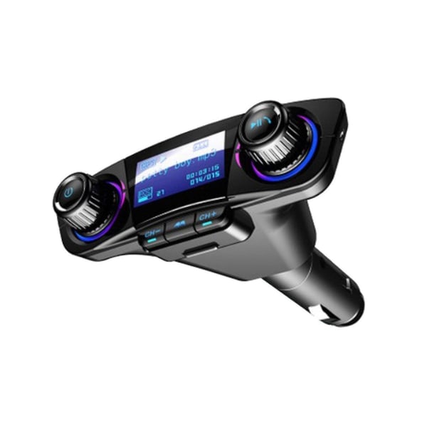 Bluetooth FM-sender Håndfri samtale Radioadapter Spiller Radioadapter med doble usb-porter