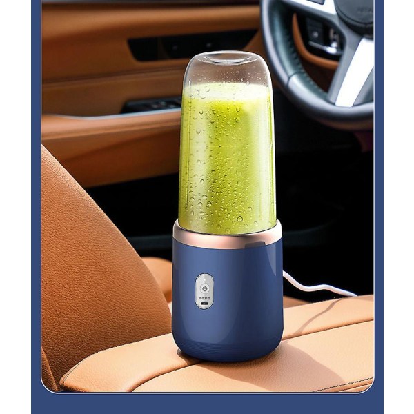 Exprimidor portátil con taza de jugo, exprimidor eléctrico pequeño automático (tamaño: taza deportiva exprimidora azul)