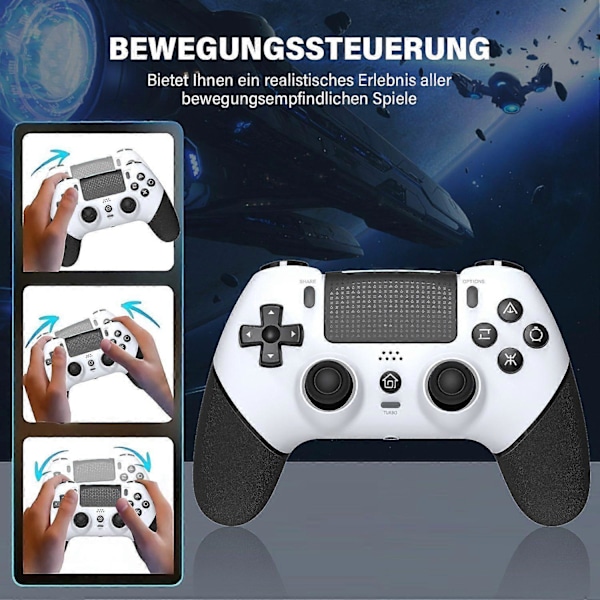 Trådløs controller til PS4 med 2 programmerbare knapper og forbedrede spilfunktioner