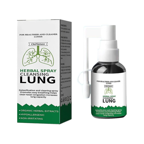Urtespray renser lungene Organisk urtehals Oral Spray Lindrer hals Au