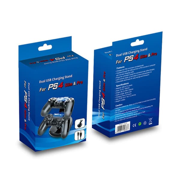 Opladningsstation til PS4 - Oplader Controller / Playstation Controller Sort