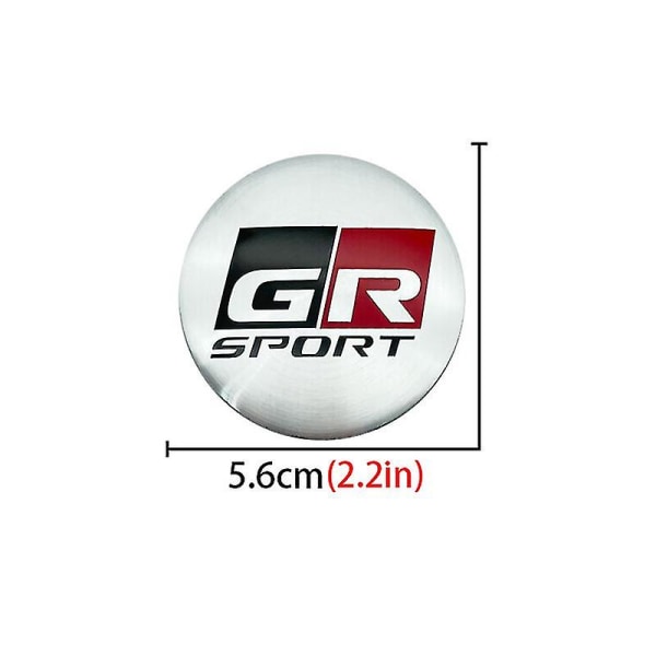 4 stk 56 mm Gr Sports Car Wheel Center Stickers Navdeksel Dekal for Toyota Gr Sport C-hr Rav4 Prius Avensis P Camry