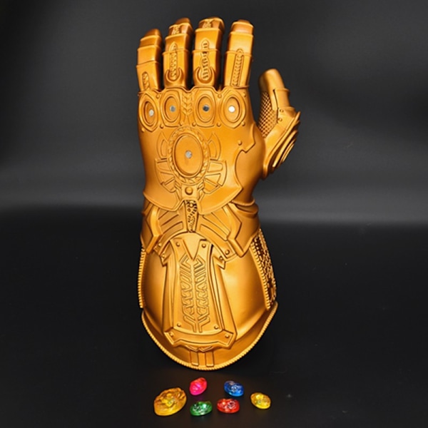 LED Opplyste Infinity Hanske Thanos Hanske med Avtakbar Magnet Infinity Stone