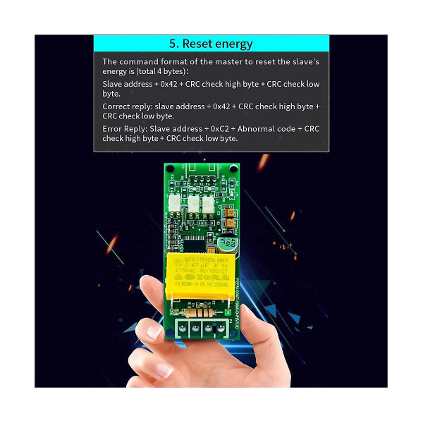 100A PZEM-004T 3.0 Versio Wattmetri KWh-mittari Jännite Amppeeri Virta Testimoduuli TTL Com2/com3/com4