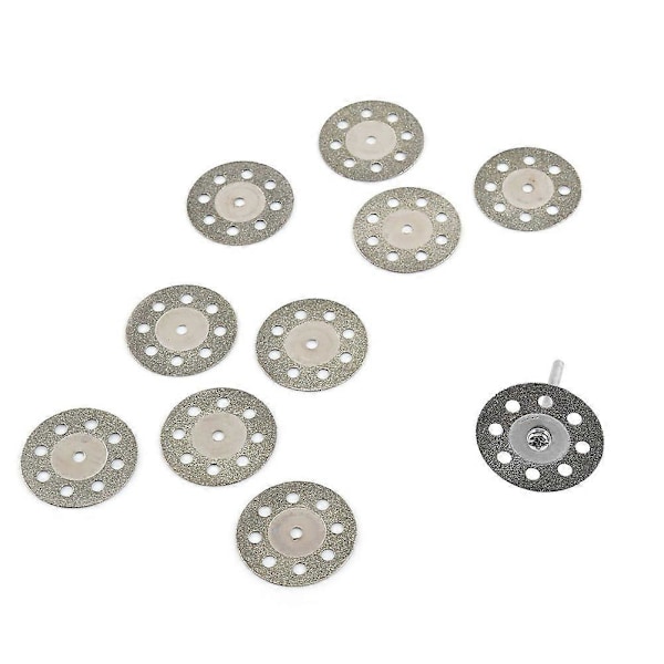 10 st Dremel Diamantkapskivor, Dremel Skiva, 30mm 8 Håls Diamantkapskivor, Diamantkapskivor Med 2 Dornar, Mini Kapskivor För Rotationsverktyg