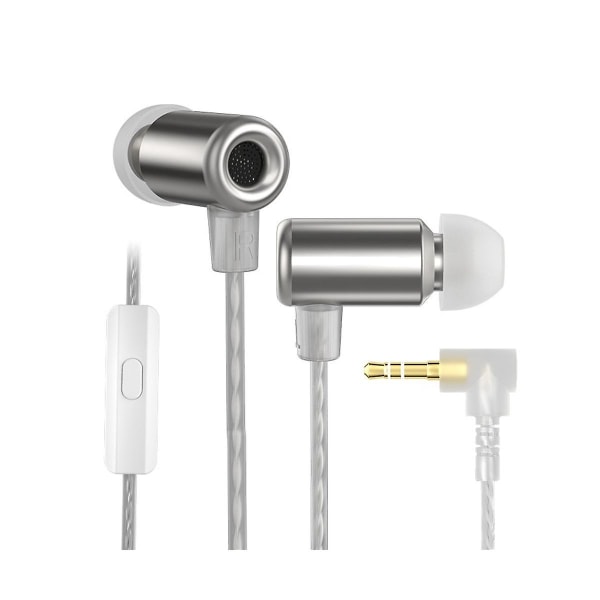 Metal-lednings-øretelefoner Hifi-bas-øretelefoner In Ear-hovedtelefoner Støjreducerende sportsheadset (med mikrofon