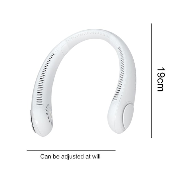 Bärbar Halsfläkt, Handsfree Bladfri Fläkt, Bärbar Personlig Fläkt, Bladfri, Rec