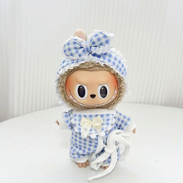 (Endast kläder) 17 cm hängande blind box Labu dockkläder Labubu