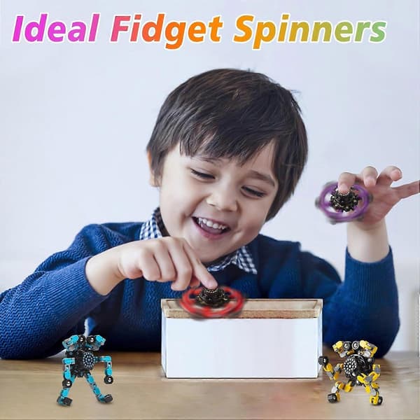4-pack transformerbara fidget spinners - Stresslindrande sensoriska leksaker för barn, tonåringar och vuxna