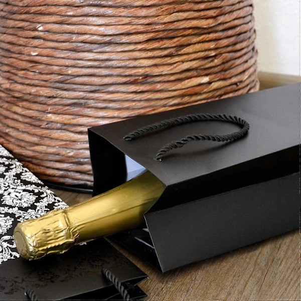 10 flaskeposer gaveposer til vin, prosecco og champagne 40 x 12 x 9 cm - sølvglas