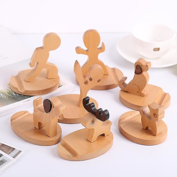 Piece Wooden Smartphone Holder, Animal Phone Holder Plate For Tablet And Smartphone (pony)