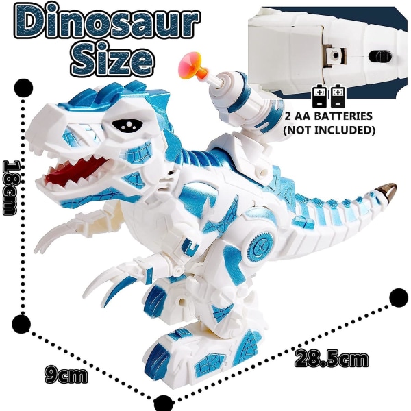 T-rex Dinosaur Kids Walking Toy Med Sugekopppiler Og Lys Elektronisk Realistisk Dinosaur Figur Gave Til Barn