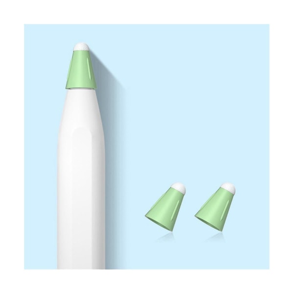 Til 1/2. 10 stk Silikoneudskiftning blyantspidser Cover Touchscreen Stylus Pen Case Nib, matcha Green