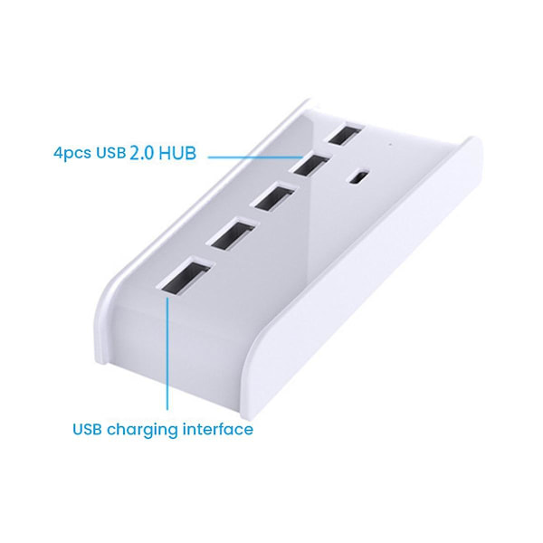 Hub 6-in-1 USB-jakaja ja laajennin -sovitin 5 USB A + 1 USB C -portilla 5 supernopealle USB-laitteelle