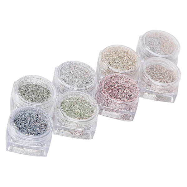 Glitter Plastformar för DIY Dekorationer, Färgglada Glittrande Material - 8 Ask