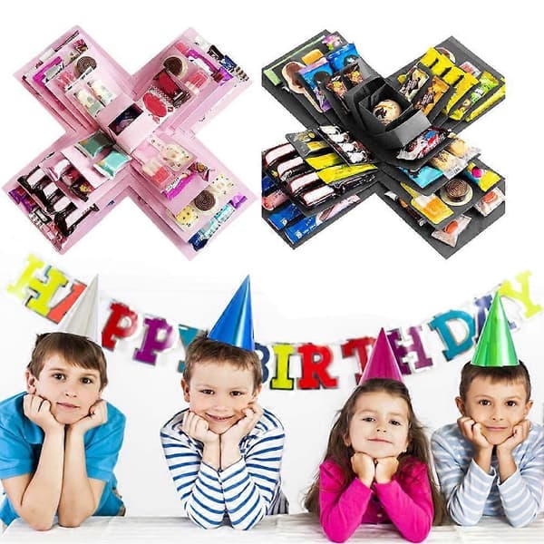 DIY Explosionspresentlåda, 5-lagers Snack Explosionslåda, Scrapbookinglåda
