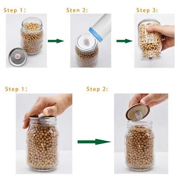 Mason Jar -tyhjiökansi-setti, elintarvikkeiden tyhjiöpurkki, Mason Jar -tyhjiöpumppu, kädessä pidettävä purkin sulkija, tyhjiösulkijan lisävarusteet B