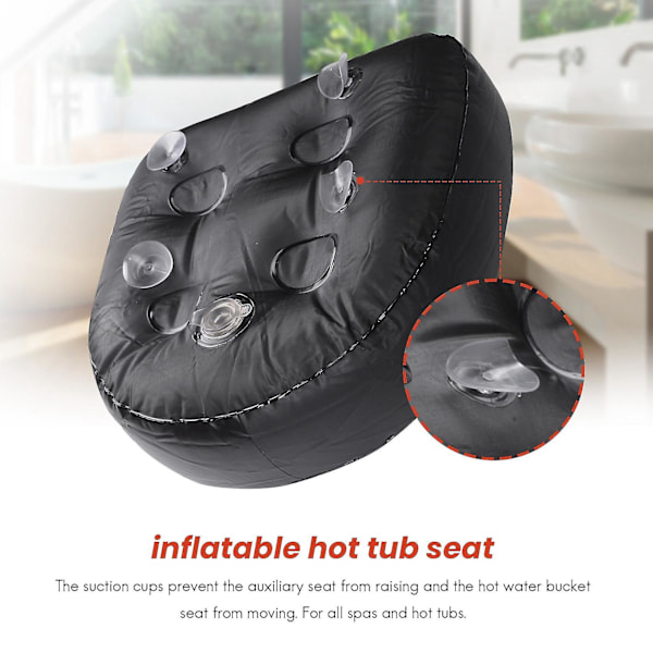 Whirlpool Badekar Til Spa (med Net), Oppustelig Whirlpool Badekar Tilbehør Med Sugkopfunktion, (2 Styk)