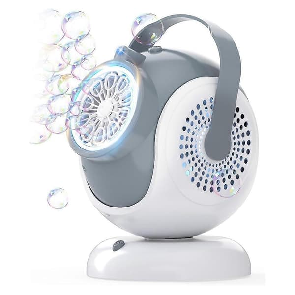 Boblemaskin - Automatisk 360° rotasjon, 75° vippevinkel, bobleblåser for barn