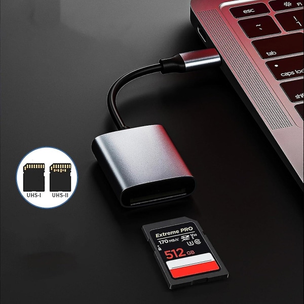 Type C MS minnekortleser - USB C-adapter i aluminiumslegering for smarttelefoner og nettbrett