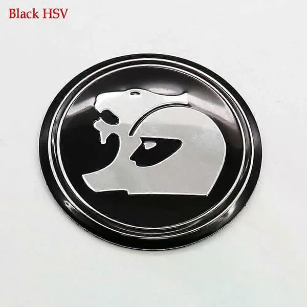 Fire 56 mm HSV billogo hjulkapsler, bilfælgemærkekapsler, klistermærker, brugerdefinerede dekorative logoklistermærker, tilbehør (sort).
